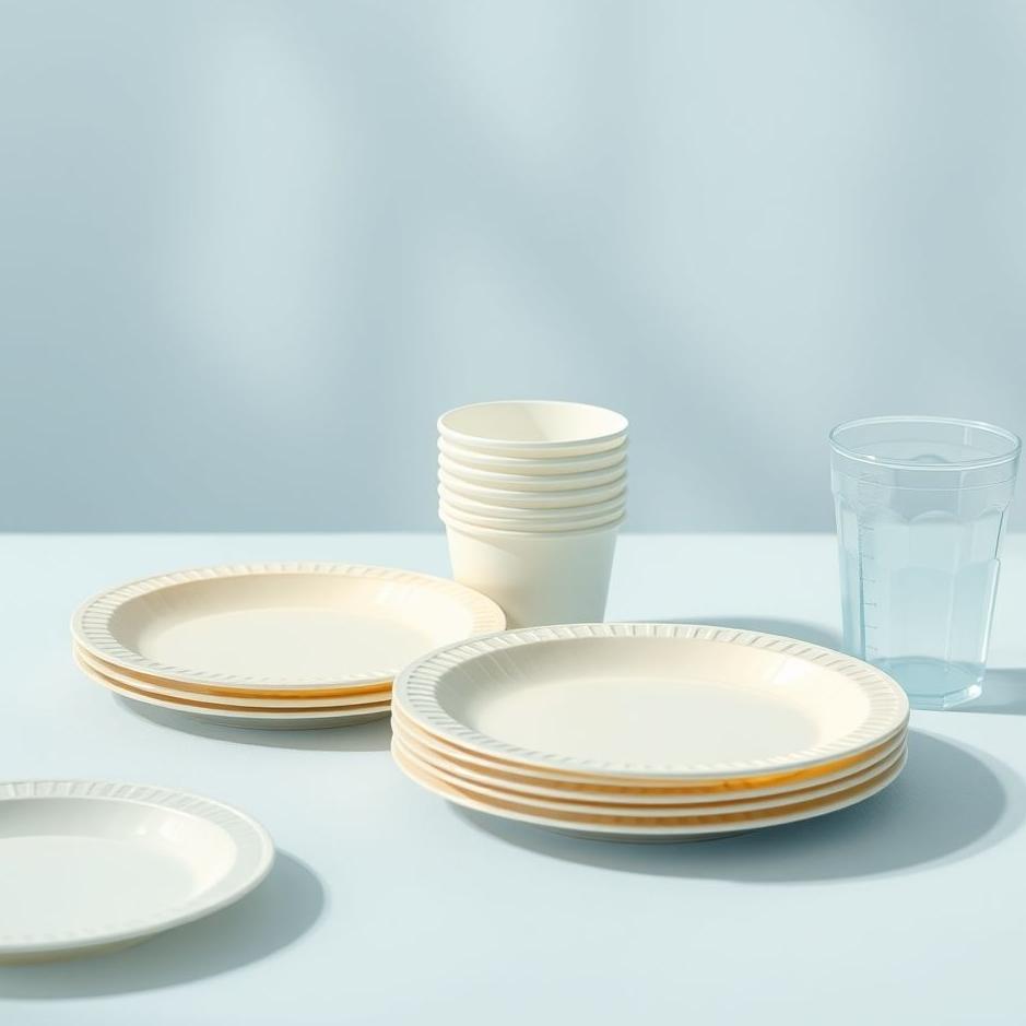 Dream : Plastic plates and cups in a dream