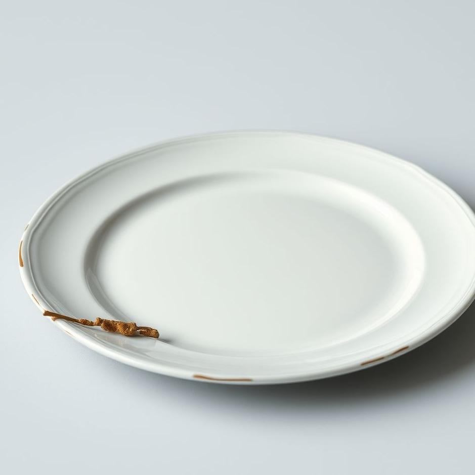 Dream : Plate with a broken edge in a dream