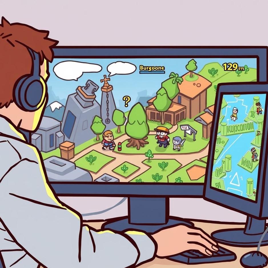 Dream : Playing a computer game 