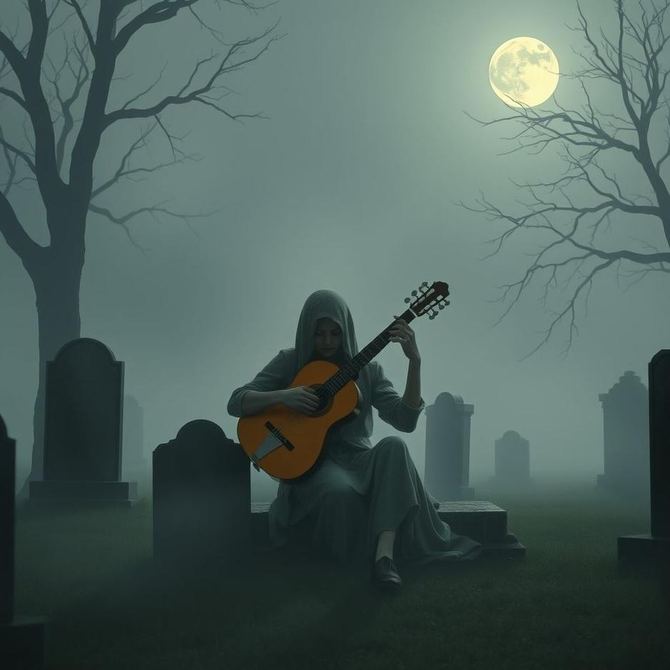 Dream : Playing a lute in a cemetery in a dream