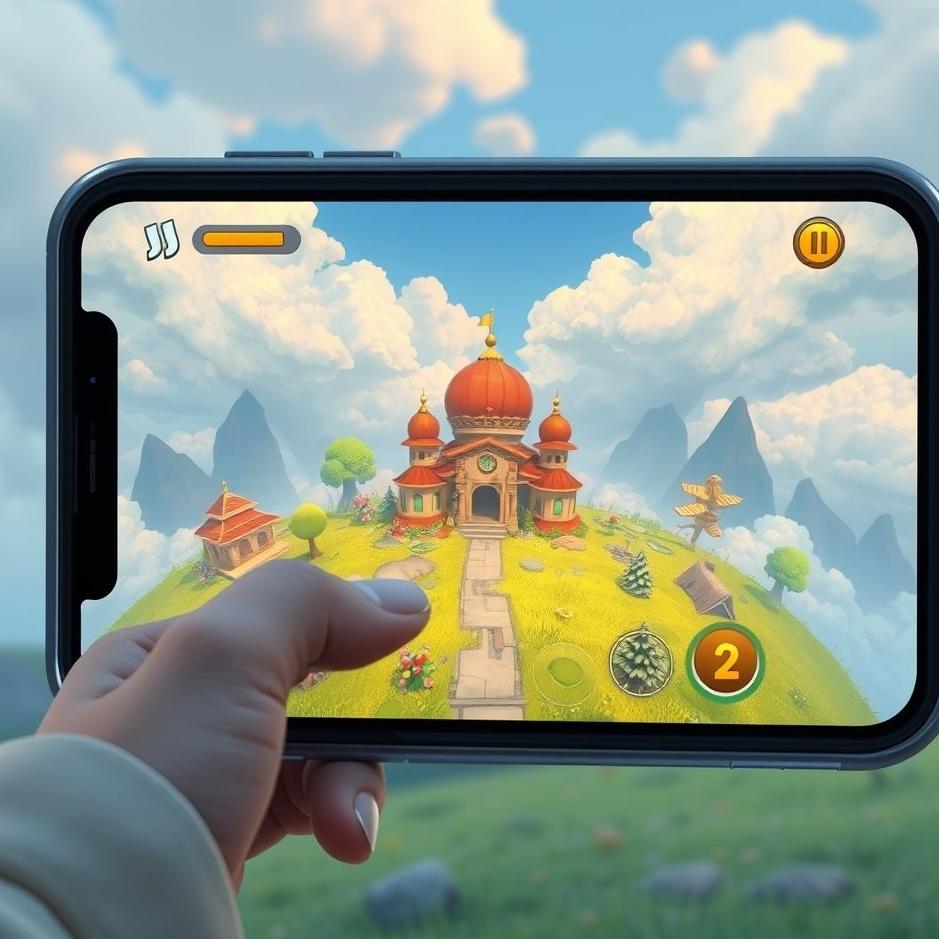 Dream : Playing a mobile game in a dream