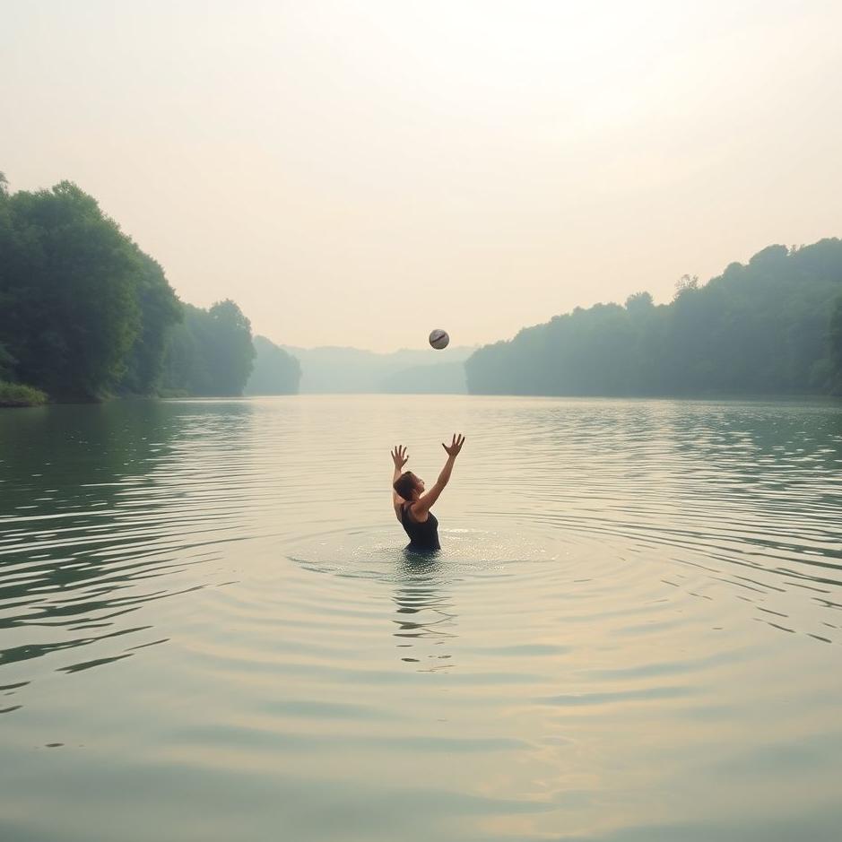 Dream : Playing ball in a lake in a dream