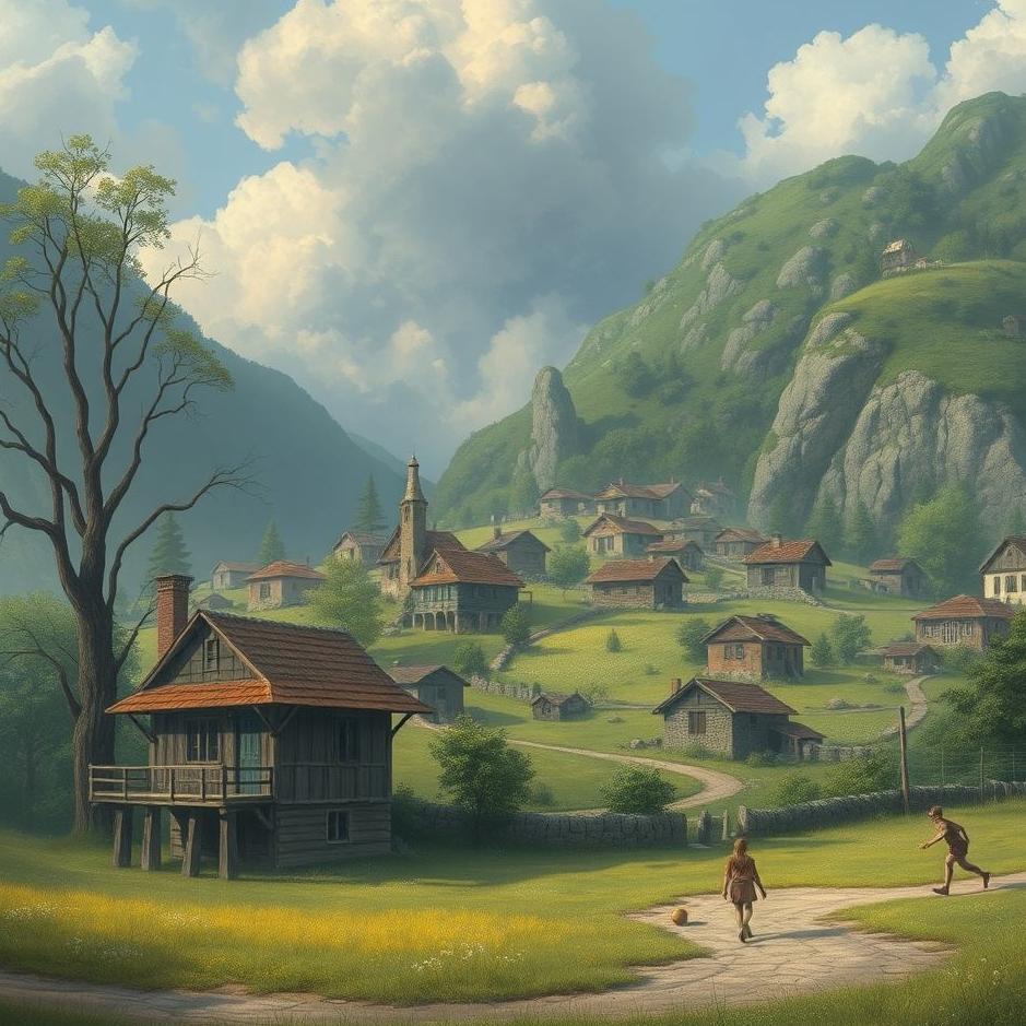 Dream : Playing ball in a village in a dream
