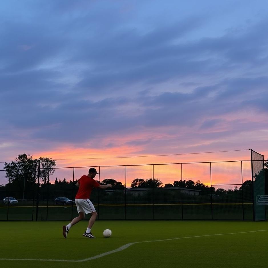 Dream : Playing ball in the evening
