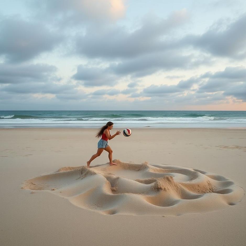 Dream : Playing ball in the sand in a dream