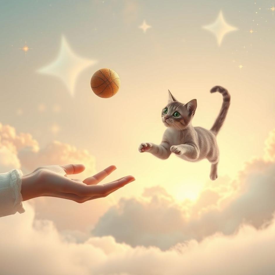 Dream : Playing ball with a cat in a dream