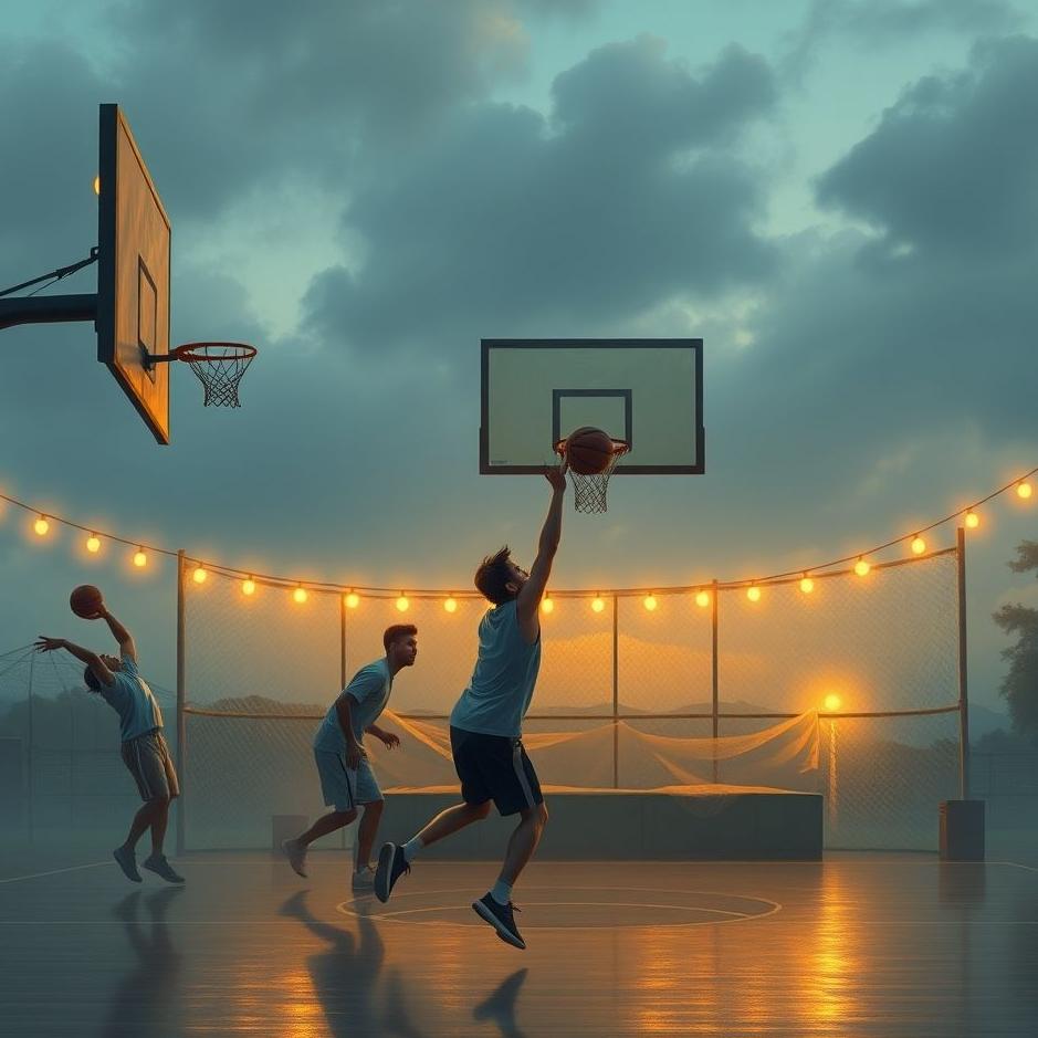 Dream : Playing basketball at home in a dream