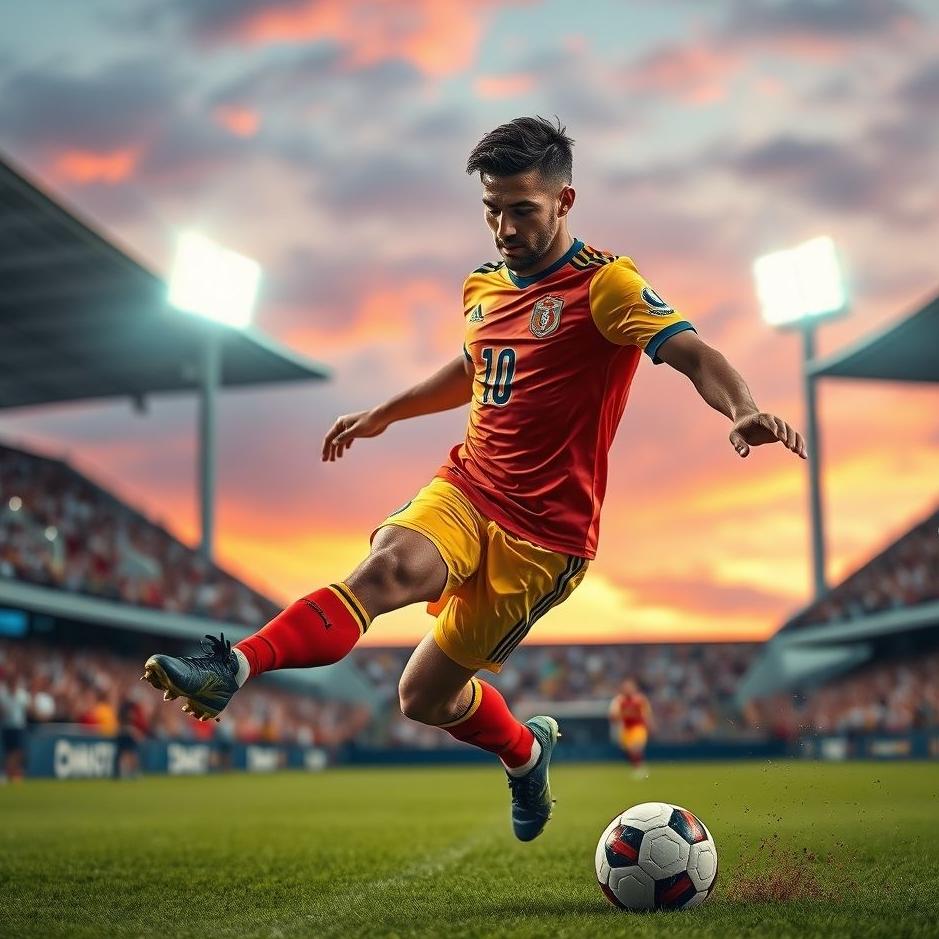 Dream : Playing football in the national team in a dream