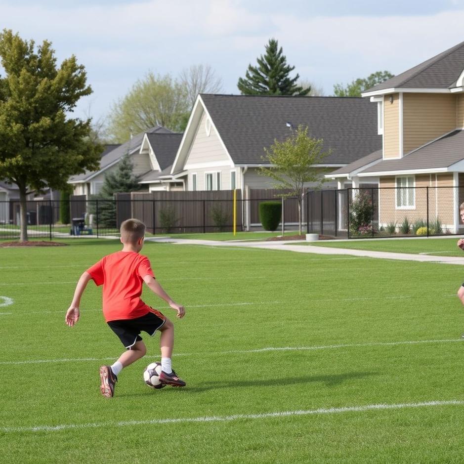 Dream : Playing football in the neighborhood