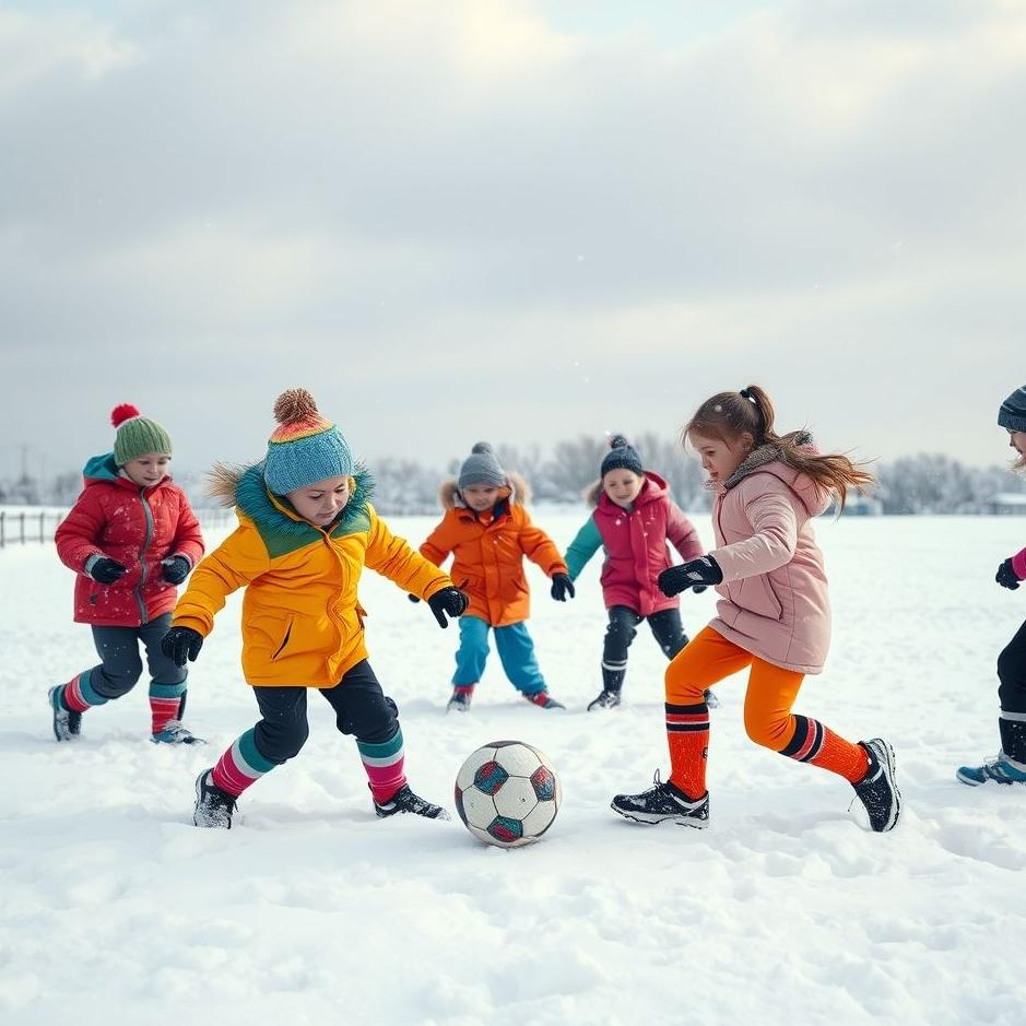 Dream : Playing football in the snow
