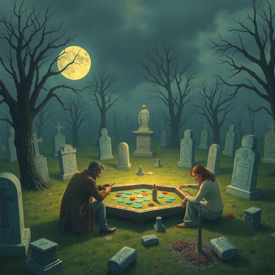 Dream : Playing games in a cemetery in a dream