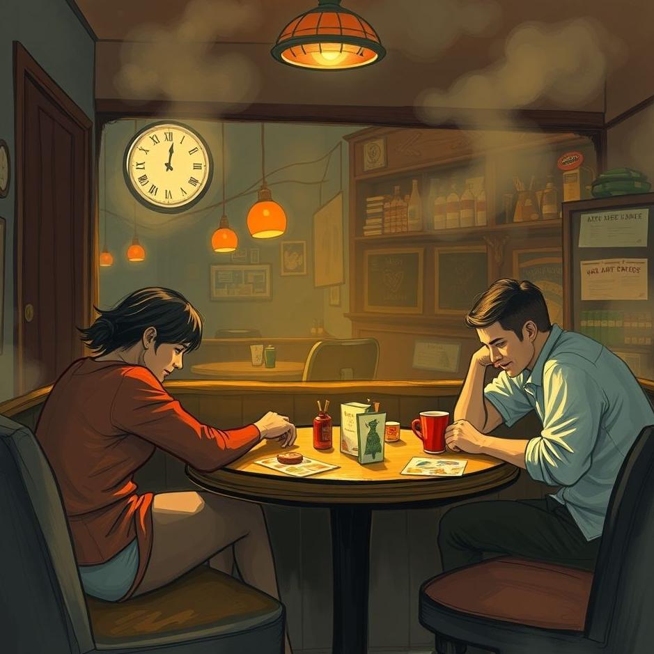 Dream : Playing games in a coffeehouse in a dream