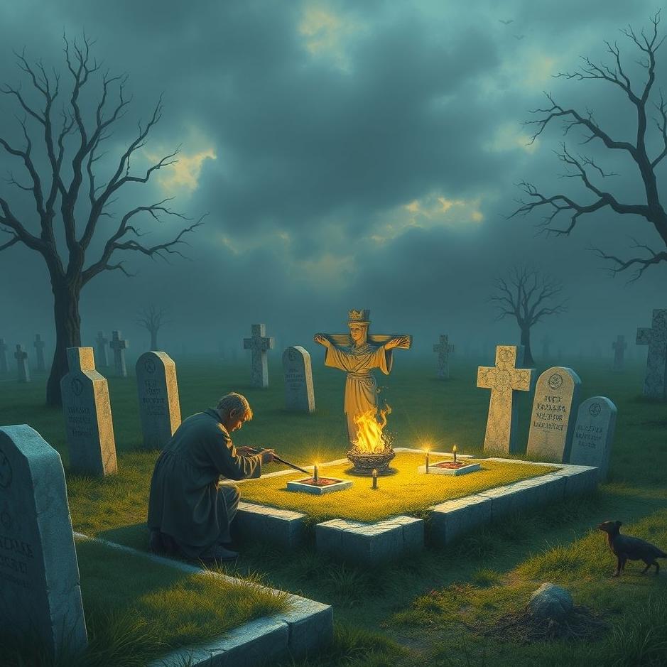 Dream : Playing games on a grave in a dream