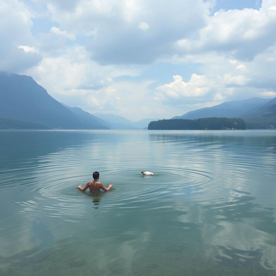 Dream : Playing in a lake in a dream