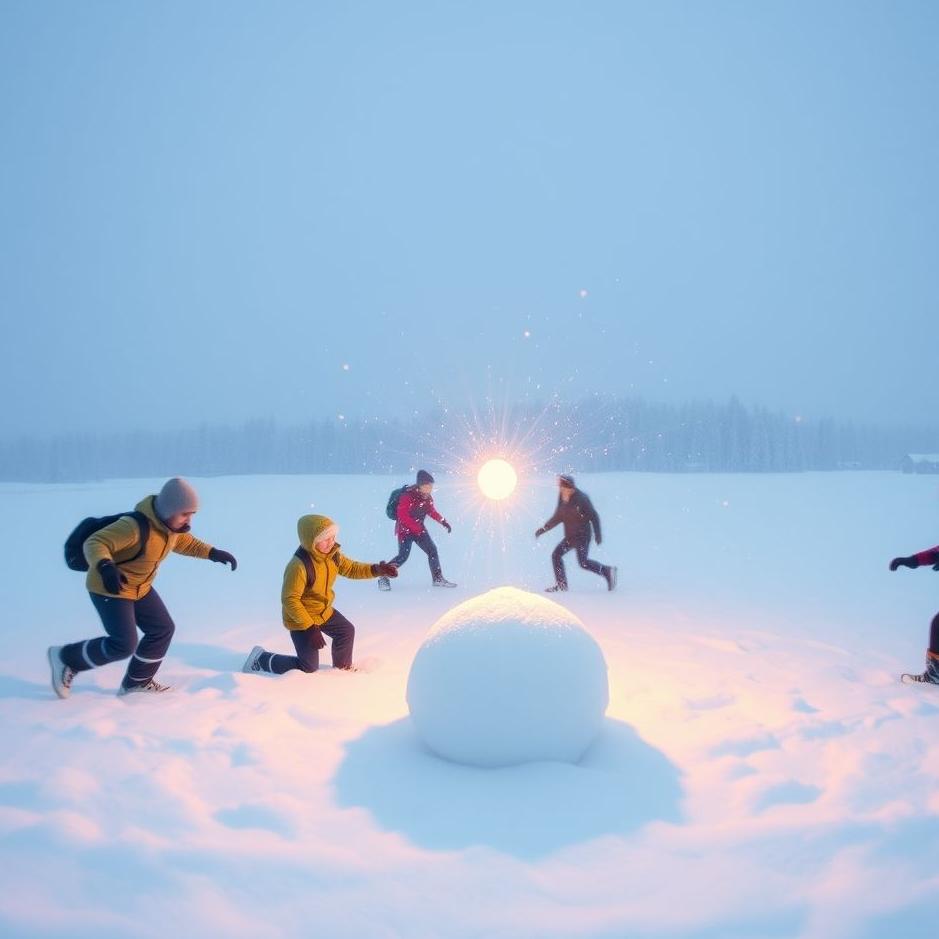 Dream : Playing snowball with friends in the dream