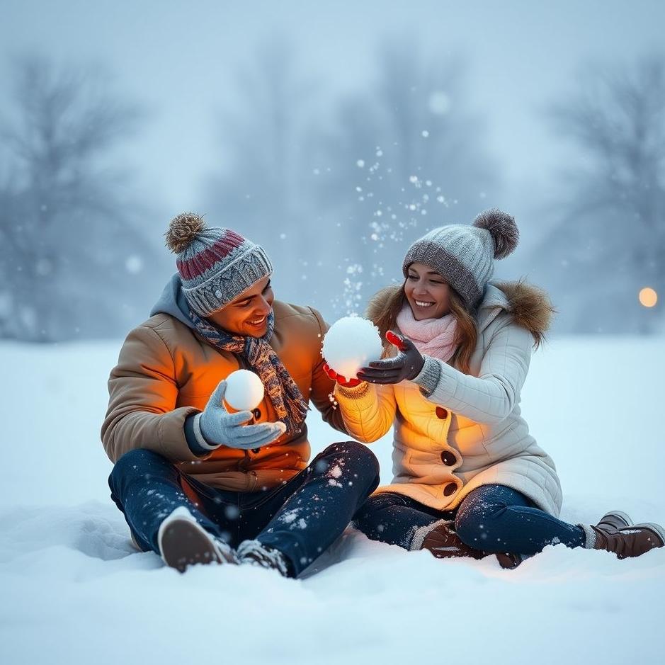 Dream : Playing snowballs with your loved one in a dream