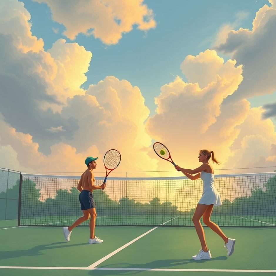 Dream : Playing tennis with friends in the dream