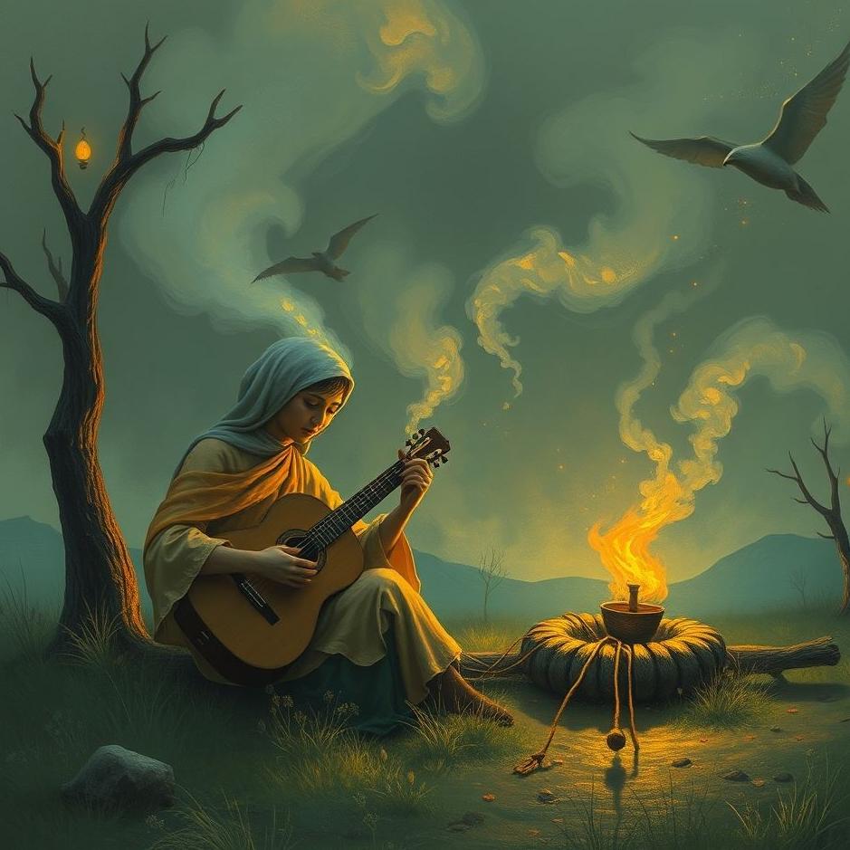 Dream : Playing the kopuz in a dream