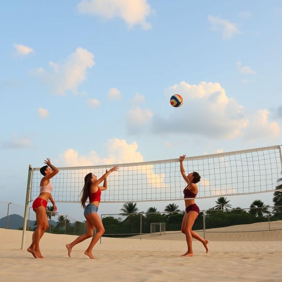 Dream : Playing volleyball with friends in the dream
