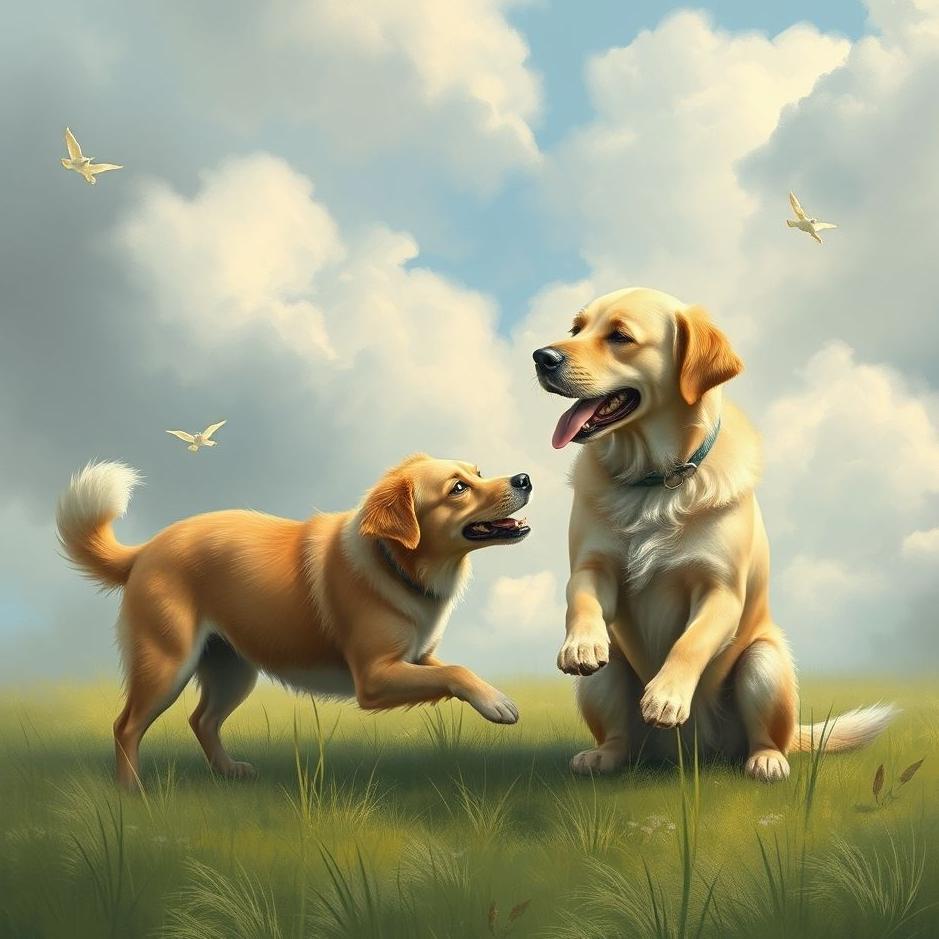 Dream : Playing with dogs in a dream
