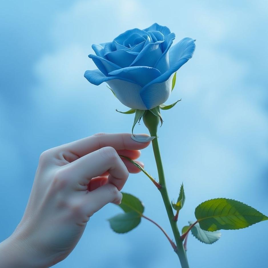 Dream : Plucking a blue rose in a dream