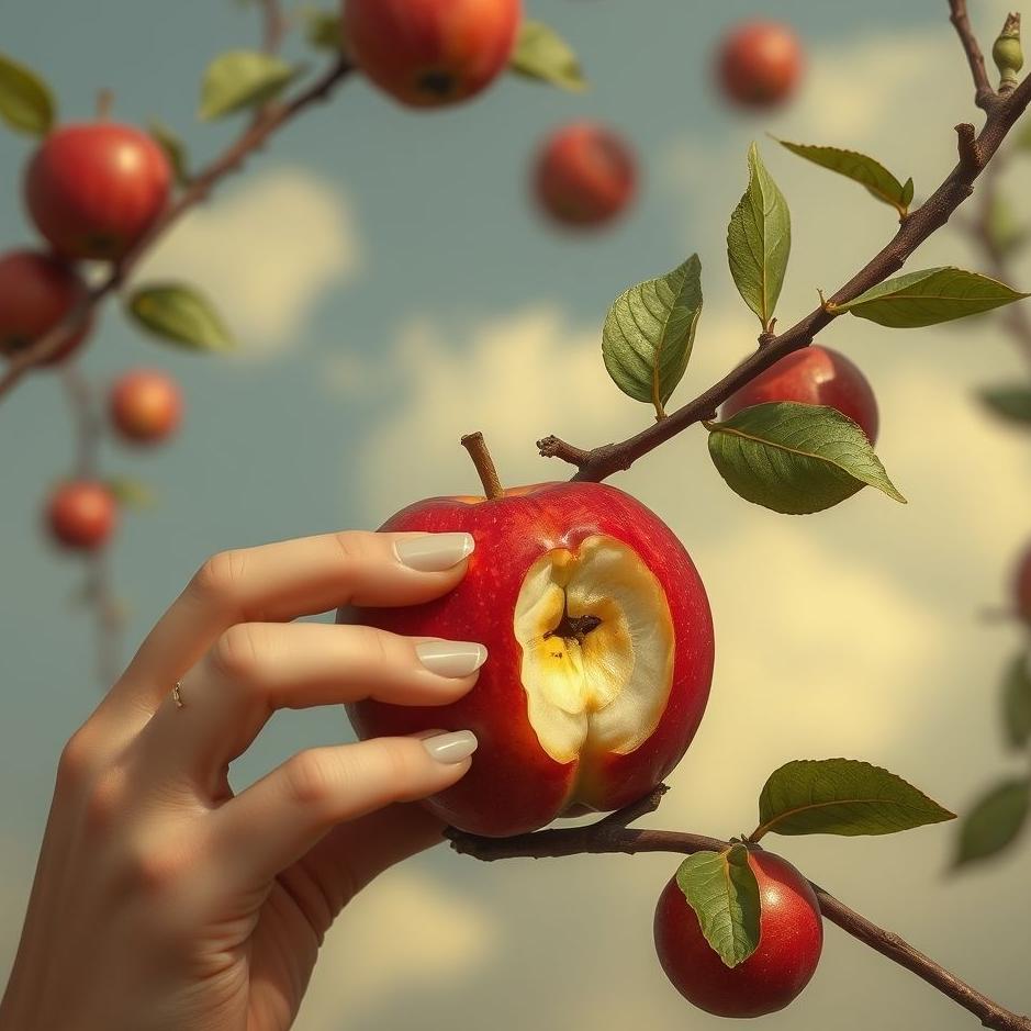 Dream : Plucking a red apple in a dream