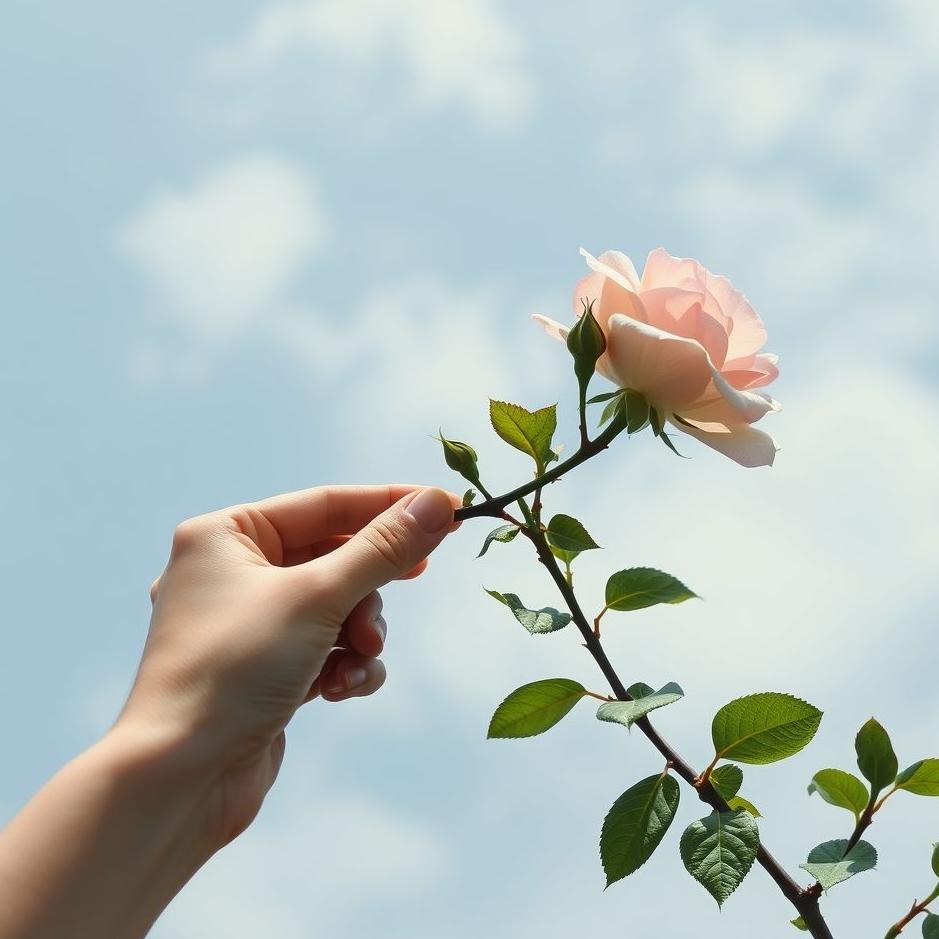 Dream : Plucking a rose branch in a dream