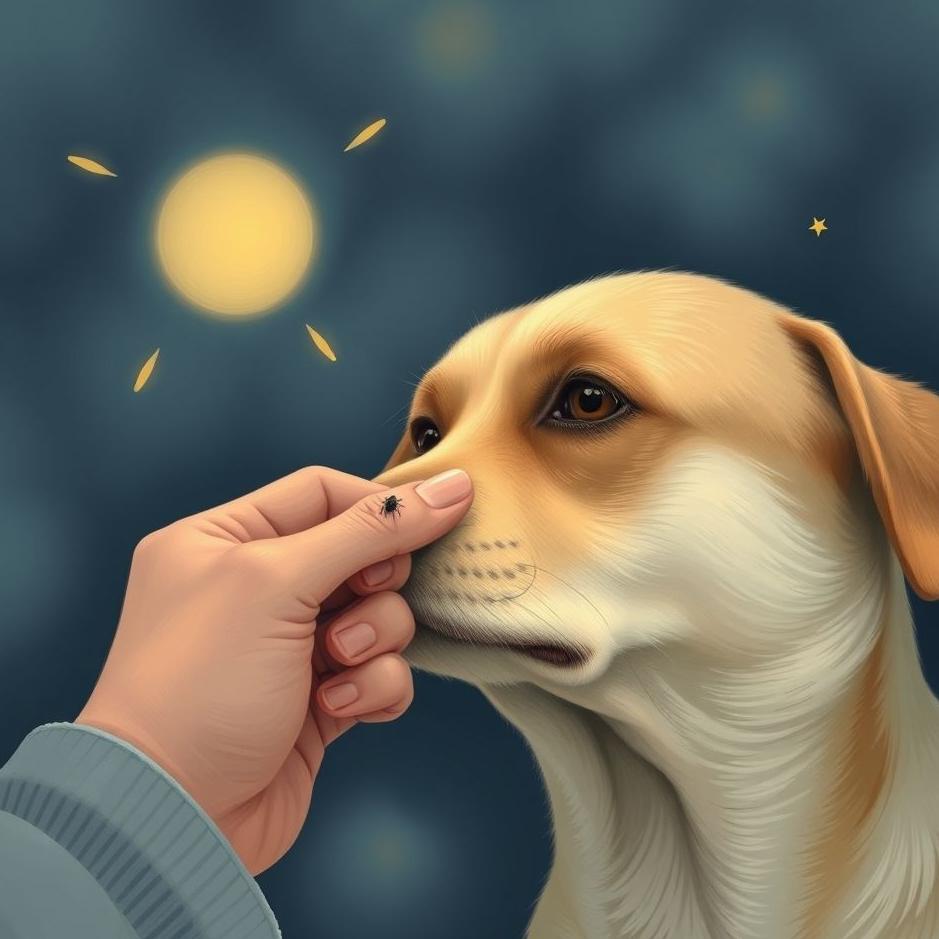 Dream : Plucking a tick from a dog in a dream