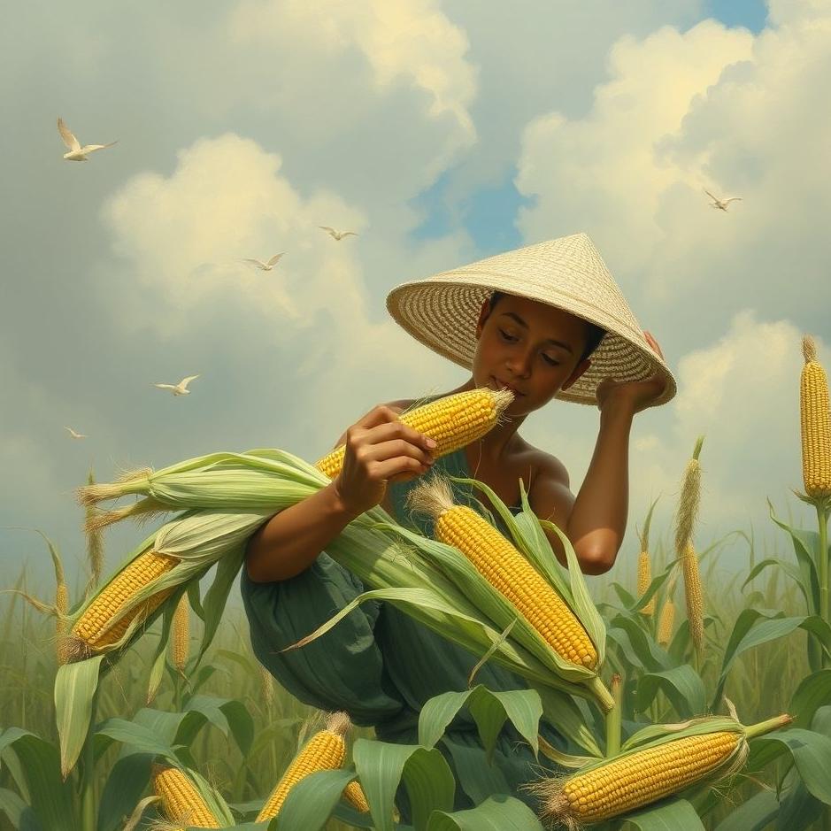 Dream : Plucking corn in a dream
