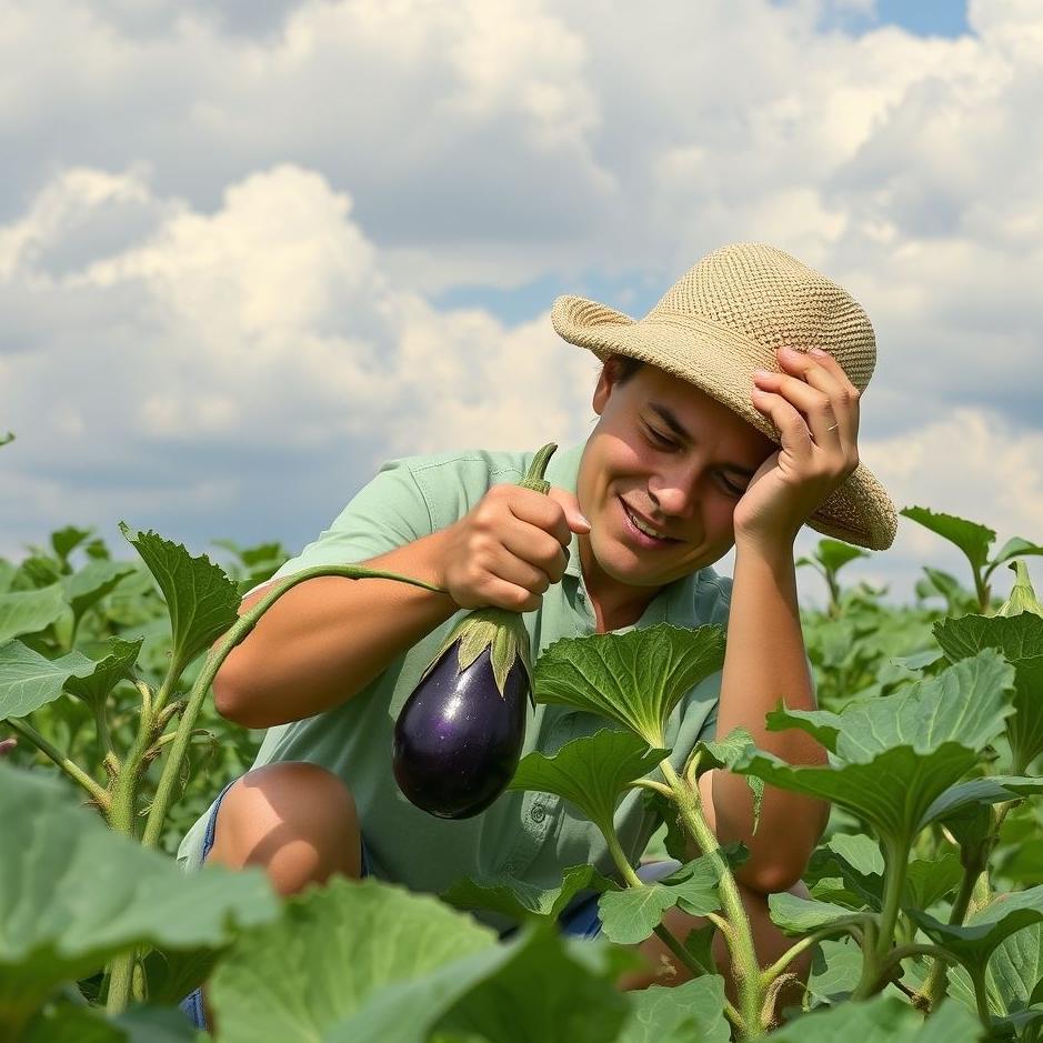Dream : Plucking eggplants in a dream