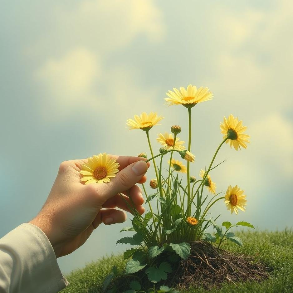 Dream Dictionary : Plucking flowers from the roots in a dream