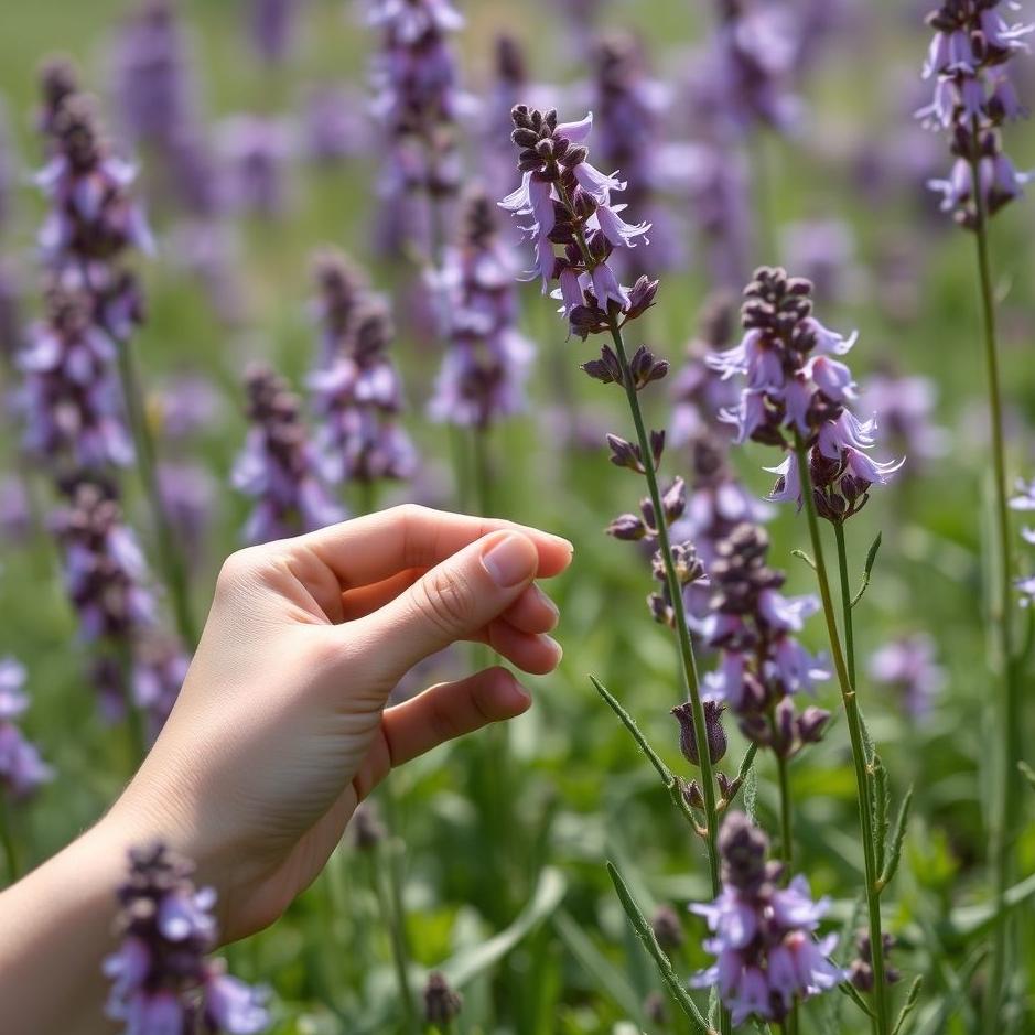 Dream : Plucking purple flowers in a dream