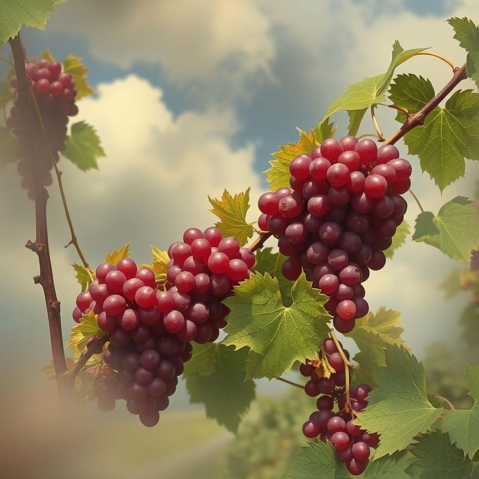 Dream : Plucking red grapes in a dream