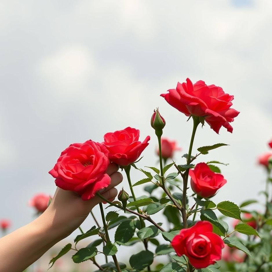 Dream : Plucking red roses in a dream