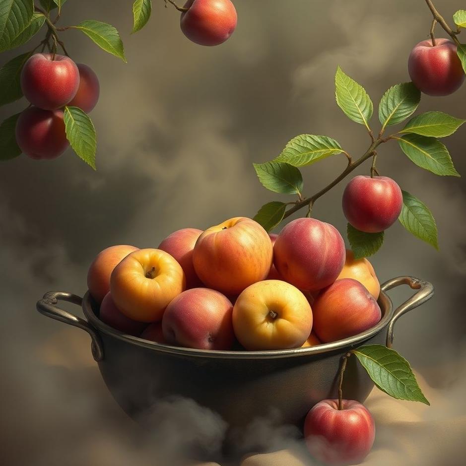 Dream : Plums in a pot in a dream