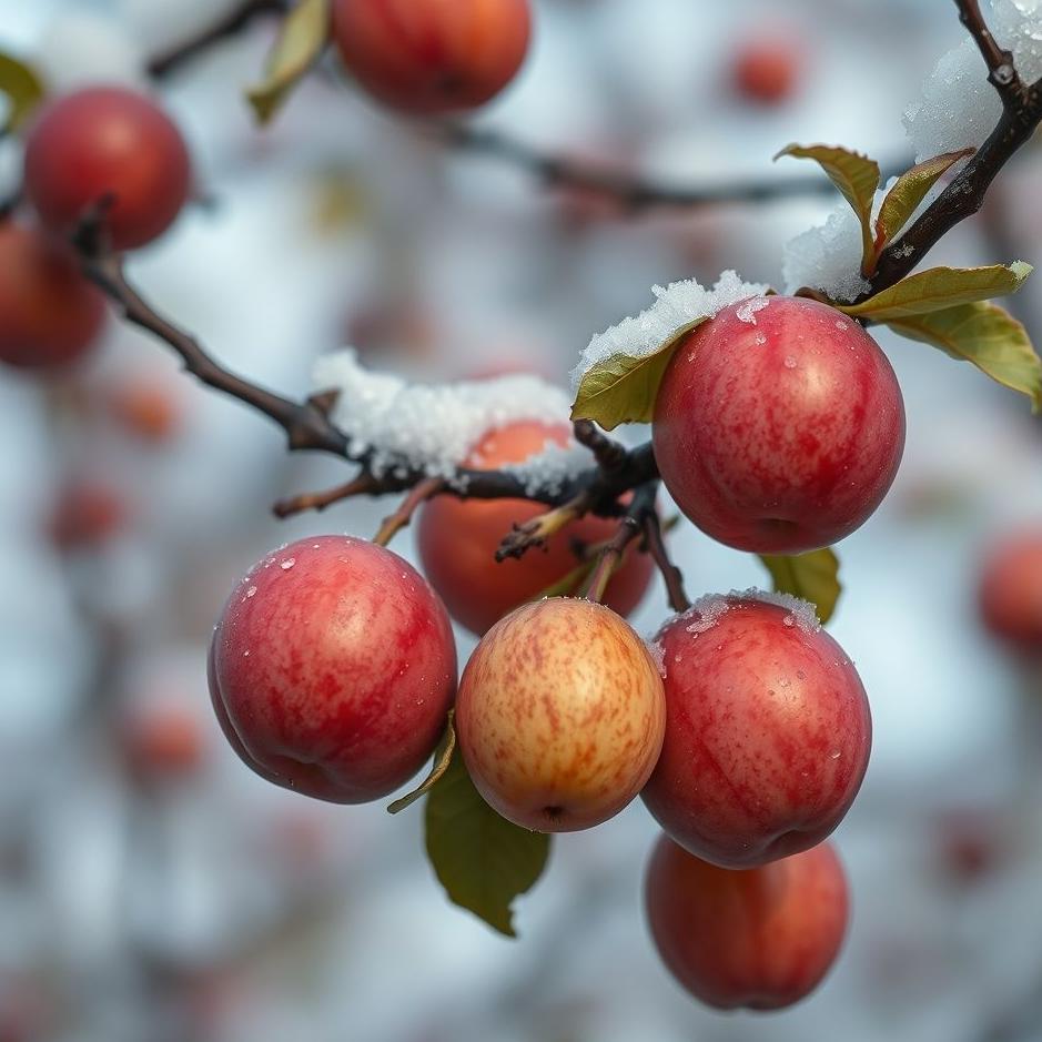 Dream : Plums in winter in a dream