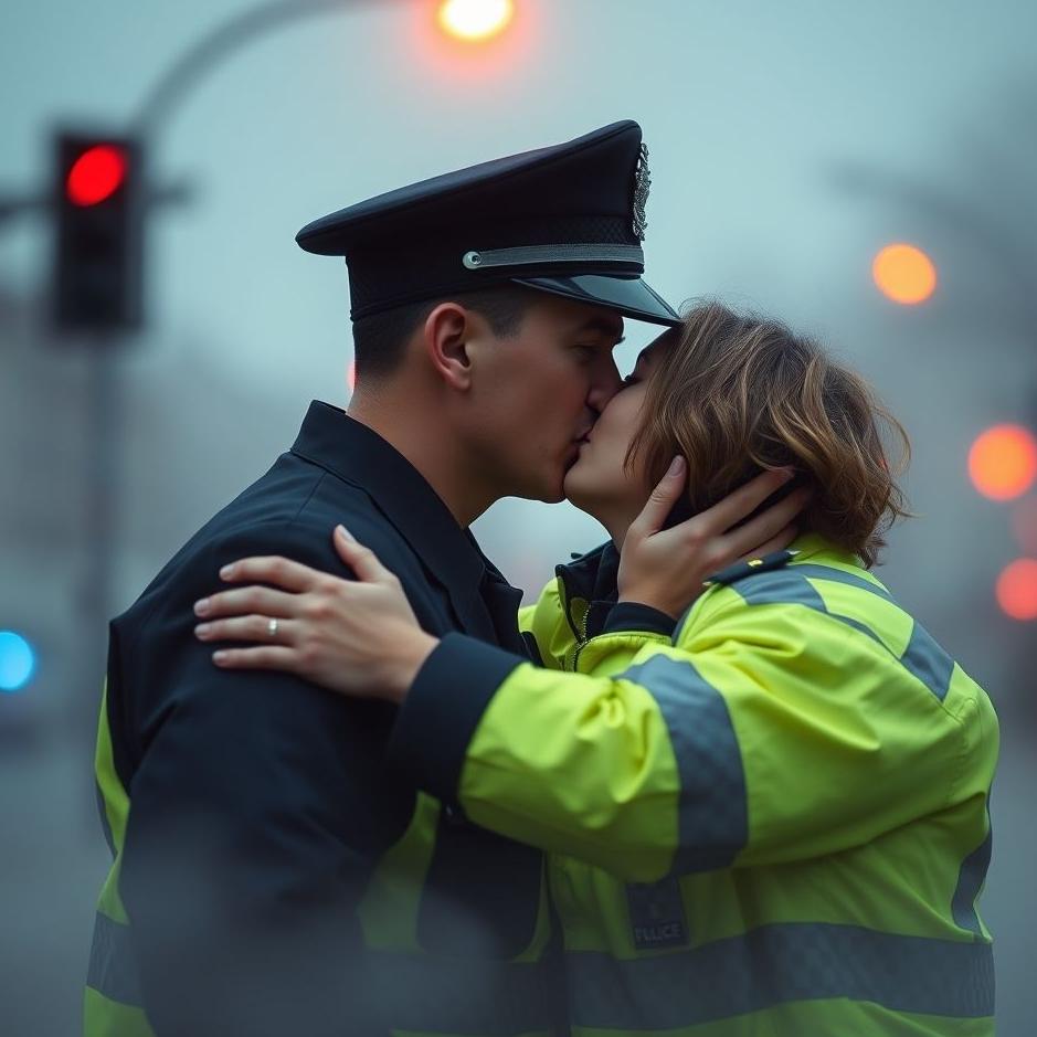 Dream : Police officer kissing in a dream
