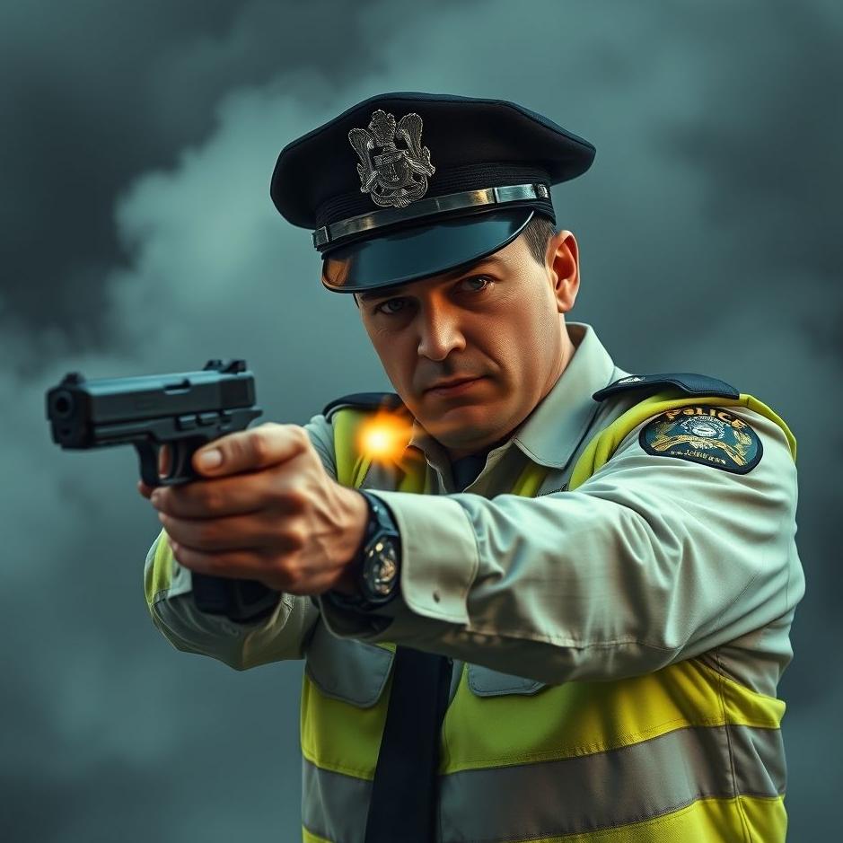 Dream : Police officer shooting a gun in a dream