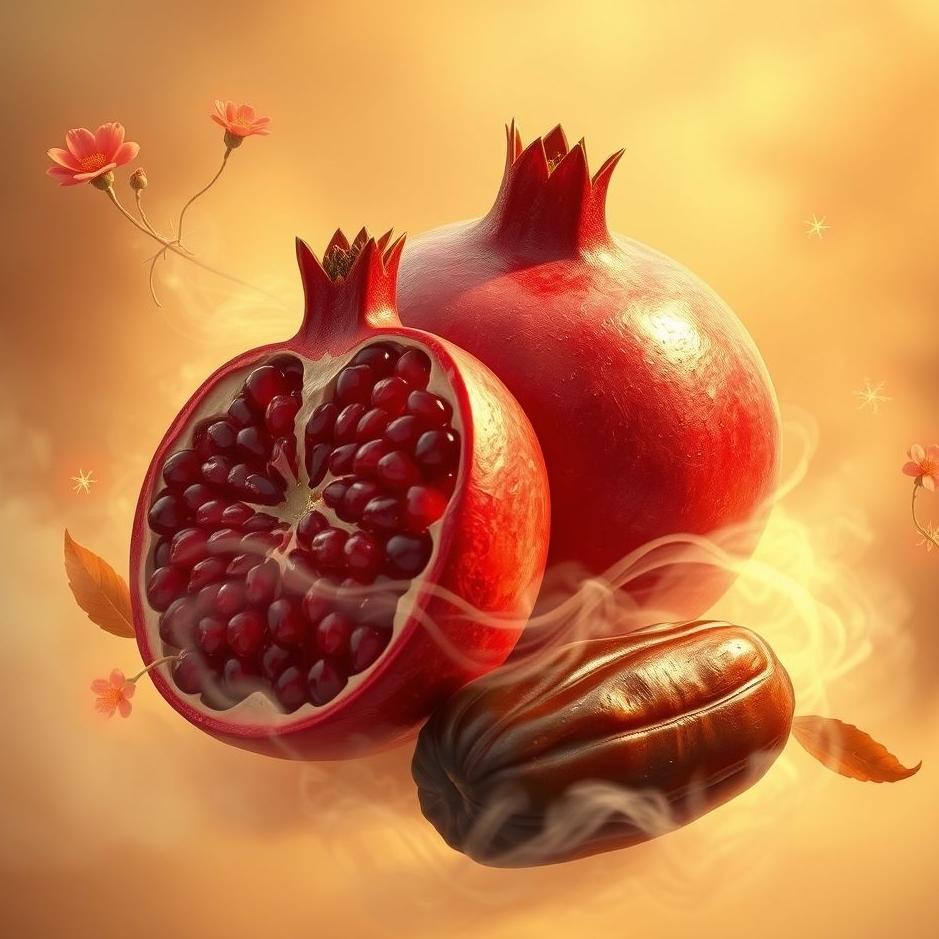 Dream : Pomegranate and date in a dream