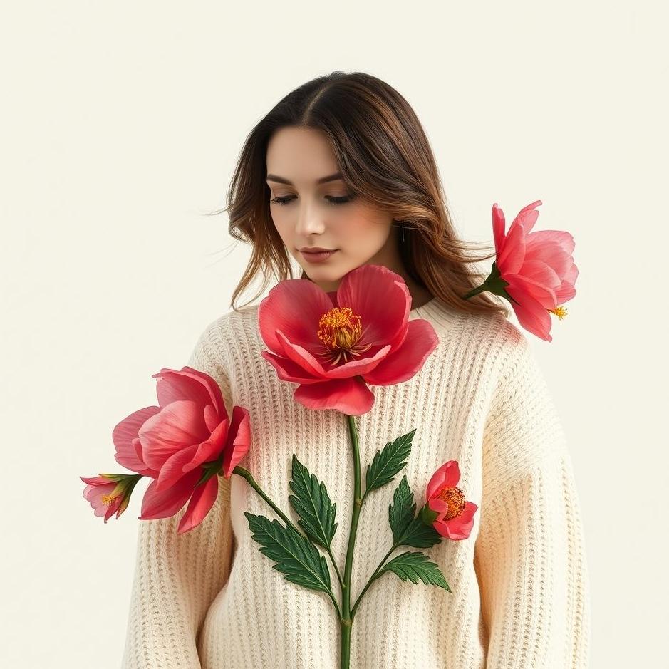Dream : Pomegranate flower sweater in a dream