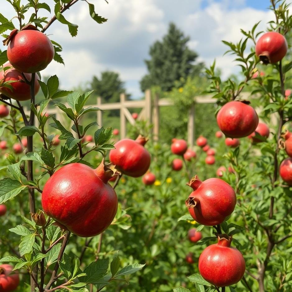 Dream : Pomegranate garden in a dream