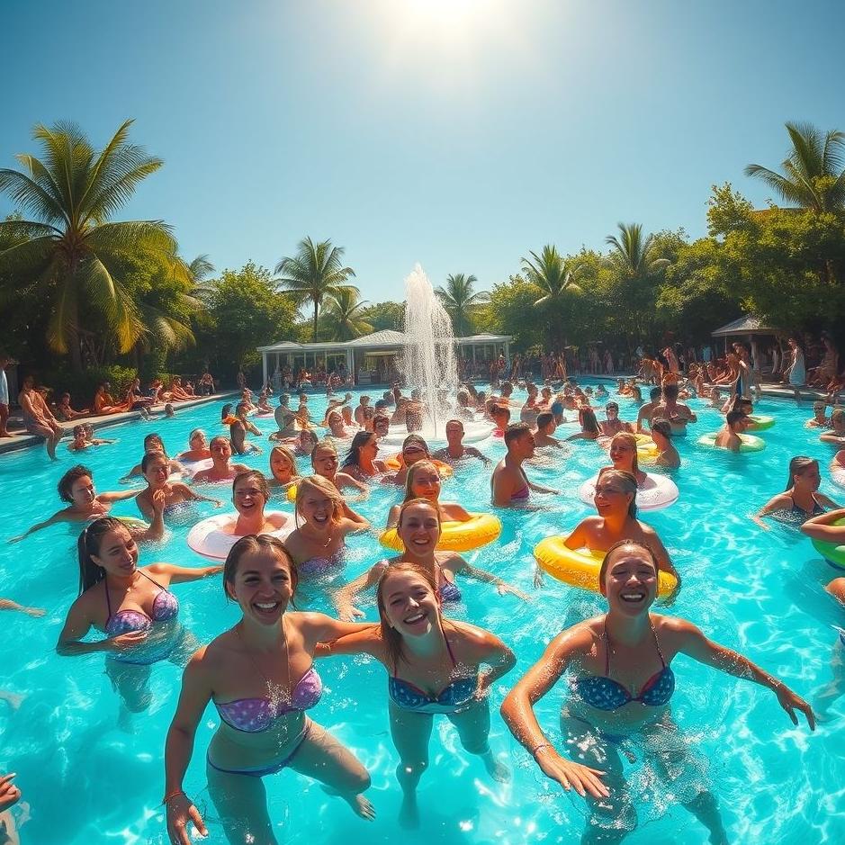 Dream : Pool full of people in a dream