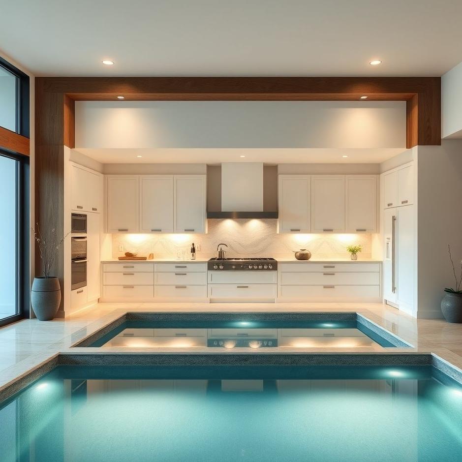 Dream : Pool in the kitchen in a dream