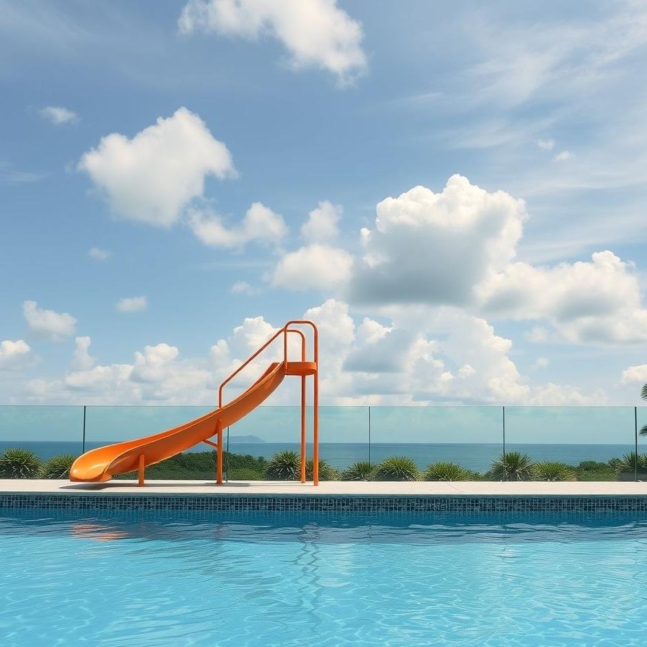 Dream : Pool with a slide in a dream