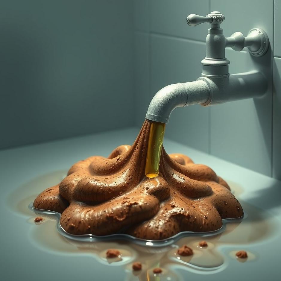 Dream : Poop flowing from the tap in a dream
