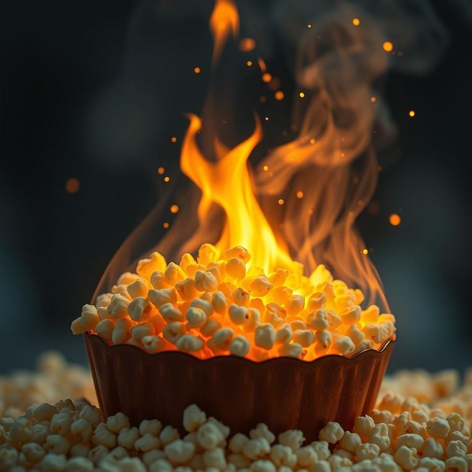 Dream : Popping corn and burning in a dream