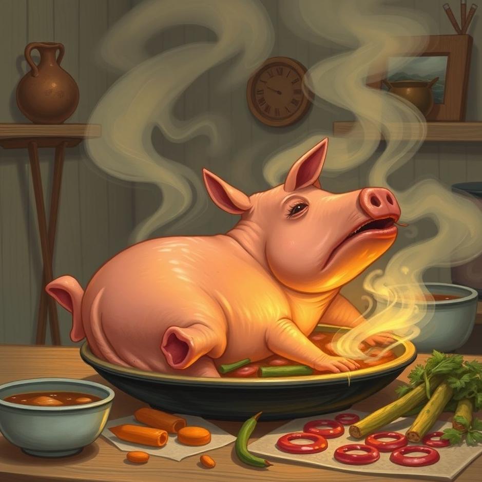 Dream : Pork at home in a dream