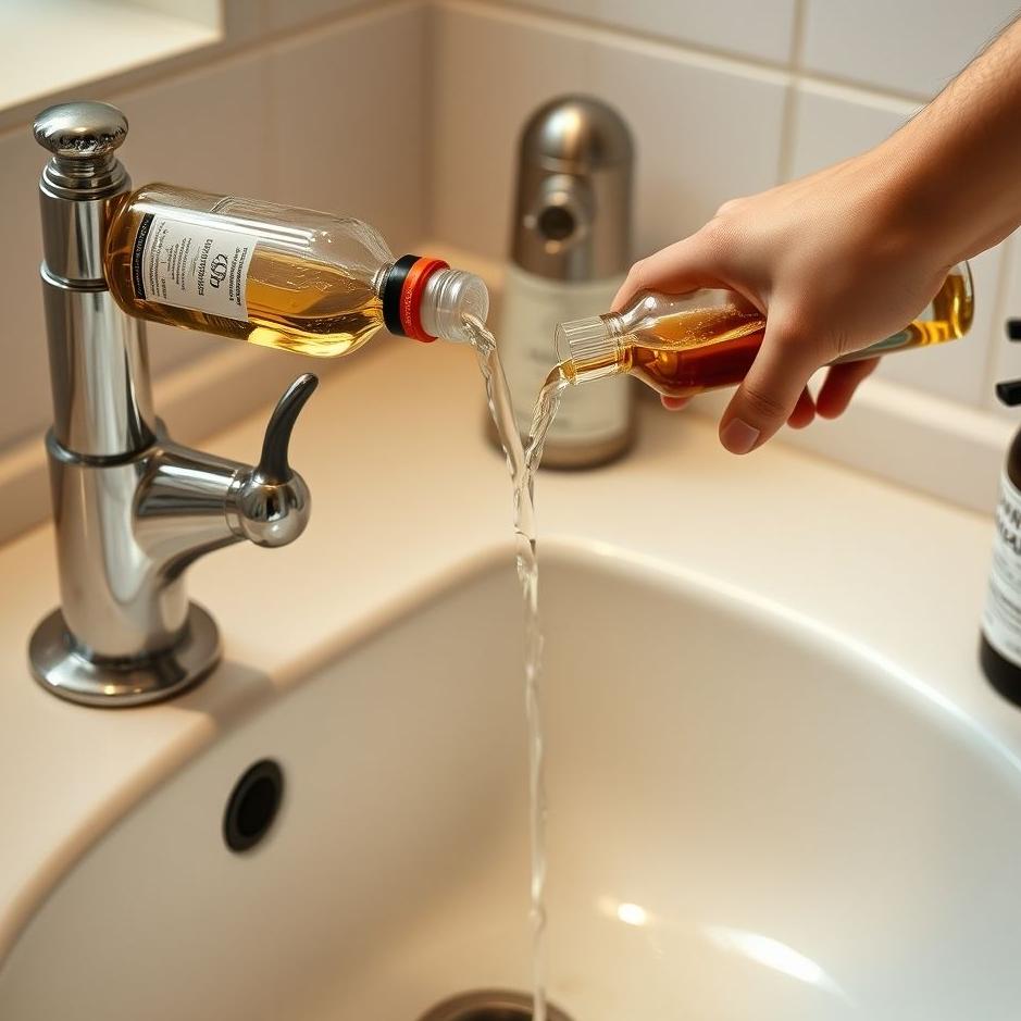 Dream : Pouring alcohol into the sink