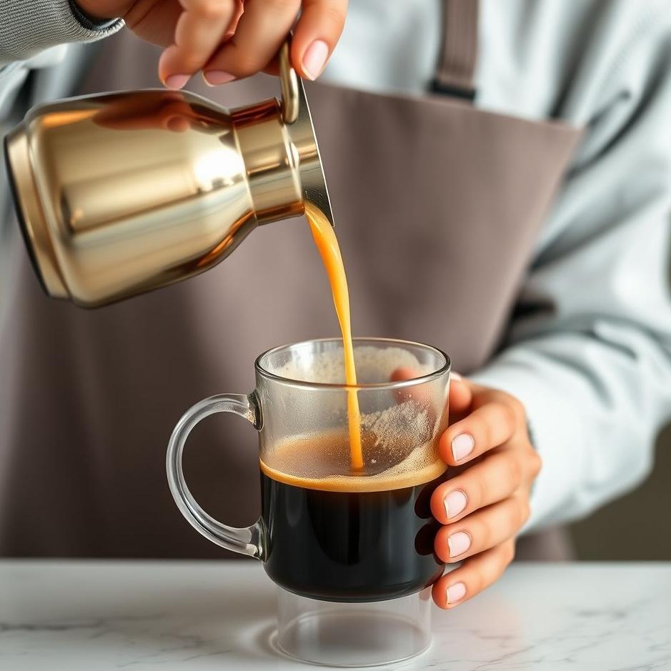 Dream : Pouring coffee while drinking