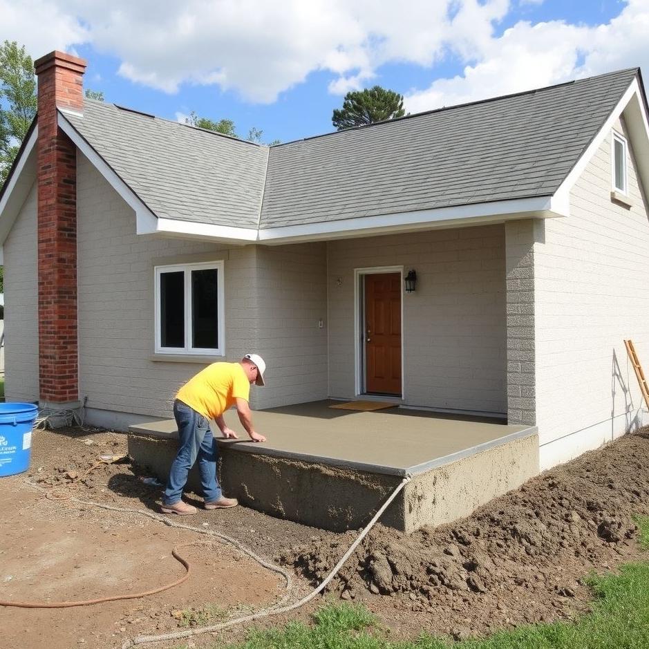 Dream : Pouring concrete into a house